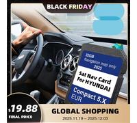Per Hyundai Compact 5.X i10/i20/i30/i40/Kona/Santa/Tucson Aggiornamento del veicolo 2025 EU Russia UK Mappe Sat Nav Scheda SD Navigazione GEN5