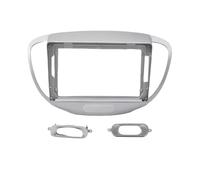 Per Hyundai I10 2007-2013 Kit Di Rimontaggio Per Autoradio Stereo Con Schermo Grande Da 9" E Montaggio Sul Cruscotto Cornice Per Autoradio 2Din Mascherine telaio per veicoli(Silver frame)