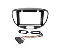 Per Hyundai I10 2007-2013 Kit Di Rimontaggio Per Autoradio Stereo Con Schermo Grande Da 9" E Montaggio Sul Cruscotto Cornice Per Autoradio 2Din Mascherine telaio per veicoli(Black frame cable)