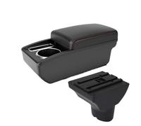 Per Hyundai I20 2012 Auto Bracciolo Scatola Di Immagazzinaggio Accessori Interni Vano portaoggetti nel bracciolo(A1 Nero rosso SENZA USB)