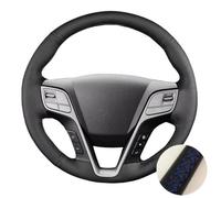 Per Hyundai Per Grand ix45 2013 2014 2015 2016 Coprivolante auto intrecciato a mano in pelle traforata(Blu)