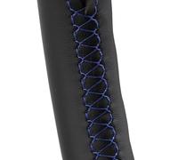 Per Hyundai per SantaFe 2006 2007 2008 2009 2010-2012 Volante per auto cucito a mano nero Accessori per auto(Blu)