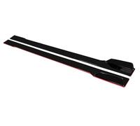 Per Hyundai Per Veloster Per Turbo 2011-2015 2016 2017 2018 78,7" Spoiler Splitter Gonna Laterale Pannello Estensioni Minigonne Laterali Alettoni Laterali(Black with Red)