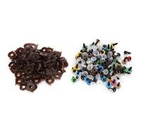 Per i mestieri fai -da -te, per orsacchiotto, per le bambole per animali, per il burattino - per miscelare gli occhi di sicurezza in plastica di colore con accessori rondella (10 mm)