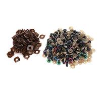Per i mestieri fai -da -te, per orsacchiotto, per le bambole per animali, per il burattino - per miscelare gli occhi di sicurezza in plastica di colore con accessori rondella (12 mm)