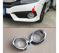 Per il 2016-2018 Honda Civic 10th Sedan Coupe Chrome anteriore fendinebbia anello di copertura Car Styling