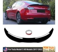 Per il 2017-2022 Tesla Model 3 PSM Style Highkick spoiler per bagagliaio posteriore ala nero lucido