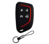 Per il 2020-2025 Per Cadillac Lyriq Per XT4 CT4 CT5 Custodia portachiavi per auto a 5 pulsanti Catena Gel di silice 2024 2023 2022 2021 Cover per chiave auto(1x Key Case Keychain)