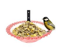 per il bagno per uccelli da giardino, vasca da bagno per uccelli da 9 pollici, per esterni, con animali modellati a fiori, bacino trasparente resistente alle intemperie, parrocchetto,