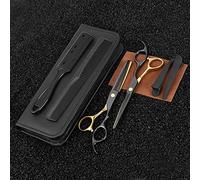Per il barbiere, per le forbici parrucchiere 11pcs, kit di taglio dei capelli con forbici diranti, pettine, clip e mantello del salone, per il negozio di barbiere e l'uso