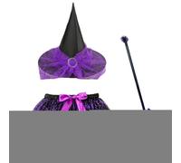 per il Costume da di Halloween | Kit di per il Costume da con la Scopa e la Gonna per Cosplay - Regolabile Per Feste Halloween Fotografie Tematiche Carnevale