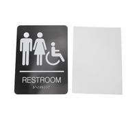 Per il del bagno, per acciaio inossibile, autoadesivo, elegante, text di testo rialzato, uso di handicap