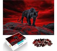 Per il divertimento in famiglia Tigre nera su cielo rosso Puzzle 2000 pezzi per adolescenti 70x100cm Decorazione perfetta per e 14 anni e oltre