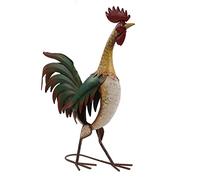 Per il gallo, per la statua del gallo in metallo, i colori vivaci saldatura a mano duratura durevole, per il cortile del portico da giardino