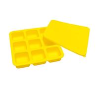Per Il Ghiaccio In Silicone | Contenitore Riutilizzabile In Silicone A 9 Cavità Con Coperchio | Produttore Di Ghiaccio | Per Cocktail, Whisky, Cucina, Feste, Bar,