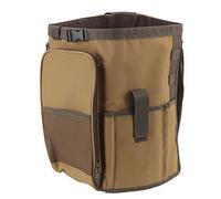 Per il giardino per la borsa per organizzazione del secchio, forma rotonda, grande capacità, manico portatile, kaki, borsa per utensili per secchi da esterno