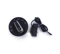 Per Il Golf MK5/6 Per Passat B6 B7 CC Per Touran Per Caddy Per Tiguan Chrome Faro Interruttore 5ND941431B Aggiungi Funzione Automatica Lato Sinistro Interruttore Volante Multifunzione(Set)