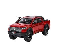 Per Il Great Wall Motor POER Pickup 1:24 Modello Di Auto In Lega Simula Metallo Regalo Suono E Luce(Red)