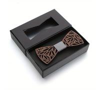 per il intagliata in legno scuro con , adatta sia che per , perfetta per matrimoni, feste e di . Un accessorio retrò e di , per lui.