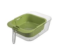 Per Il Lavaggio Della Frutta Con Colino | Contenitore Telescopico A Doppio Strato,Bowl Con Manico E Colino Estraibile | per Cucina Soggiorno Snack Verdura Frutti di Bosco Fragole e Tavolo