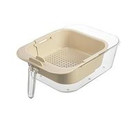 Per Il Lavaggio Della Frutta Con Colino | Doppio Strato Telescopico per Lavaggio e Scolatura,Bowl Con Manico E Colino Estraibile - per Cucina Soggiorno Snack Verdura Frutti di Bosco Fragole e Tavolo