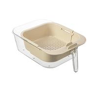 Per Il Lavaggio Della Frutta Con Colino,Doppio Strato Telescopico per Lavaggio e Scolatura - Contenitore per Lavare Verdura con Manico,Per Cucina Soggiorno Snack Verdura Frutti di Bosco Fragola