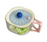 per il lavaggio della frutta con colino e coperchio, contenitore di scarico per frutta, manico pieghevole 2 in 1, soluzione di archiviazione per frigorifero, picnic all'aperto, lavello in