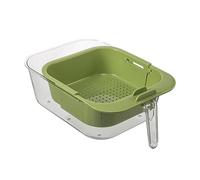 Per Il Lavaggio Della Frutta Con Colino | Lavaggio a Doppio Strato Estraibile - Bowl Con Manico E Colino Estraibile | Per Cucina Soggiorno Snack Verdura Frutti di Bosco Fragola