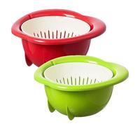 Per Il Lavaggio Della Frutta - Filtro A Doppio Strato 24,5 X 24 Cm | Cestello Scolapiatti Con Supporto, Detergente Per Verdure, Frutti Di Bosco, Insalata, Patate, Pasta, Design A Scarico Rapid