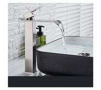 per Il lavandino del Bagno per Bacino a Cascata Nera Opaco Toccata per Acqua a Freddo Mixer a Freddo Mixer Caldo tunneiras cucine (Nichel brodo b.)