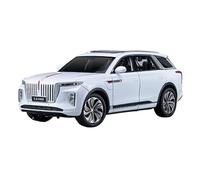 Per Il Modello Di Auto In Lega Hongqi E-HS9 SUV 1:24 Simula Il Suono E La Luce Del Regalo In Metallo(White)