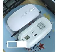 Per il mouse di gioco Dell'ufficio del Computer Portatile della Compressa del Computer dell'Ipad Mouse senza fili Ricaricabile Bluetooth-Compatibile Mouse Ergonomico Silenzioso Portatile (Bianco)