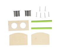 Per il pappagallo, per supporto in legno, con 2 tazze di alimentazione in acciaio inossidabile, giocattolo di addestramento ai playstand, per il giardinaggio all'aperto