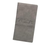 per il portafoglio per veicoli in pelle | Porta della carta di licenza di scartoffie in pelle | Porta della carta lunga multiuso per carta da visita, ricevuta, chiave, patente di guida