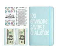 Per Il Risparmio Di Denaro Da 100 Buste - Libro Delle Sfide Per Il Risparmio, Forniture Quotidiane Per La Casa | Raccoglitore Per Monitoraggio Delle Spese, Pianificazione Del Budget, Monitora