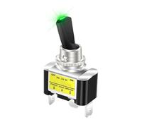 Per il settore automobilistico 1PCS 30A 12V LED Car Toggle Switch illuminato Toggle Rocker Switch SPST ON Off 2 posizioni 3Pin Motore Interruttore Accensione Starter(Green)
