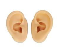 Per il silicone, per il modello di pratica del piercing all'orecchio, riutilizzabile flessibile realistico, sinistro a destra, per gli auricolari di orecchini (Tono della pelle leggera)