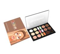 per il trucco - Palette di copertura completa per correttore, di contorno del viso mescolabile, 18 colori per coprire punti, segni di , cerchi scuri,