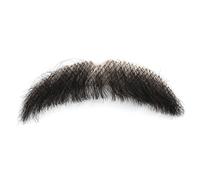 per il viso per adulti, Baffi Capelli umani Barba realistica 3, 15'' Barba da passero Pizzetto Pizzo facciale invisibile per Halloween Costume cosplay divertente Nero