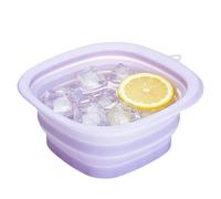 Per Il Viso Per Il Ghiaccio - Strumento Portatile Pieghevole Per La Cura Della Pelle 25,6x24x11,4 Cm | Vasca Facciale In Silicone Per Acqua Fredda | Bacinella Pieghevole Per Impacco Di Ghiacci