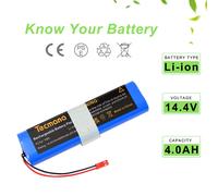 Per ilife V5s Pro V8s V50 X750 Zaco V3 V40 V5x Medion MD18500 14.4V 4Ah Batteria