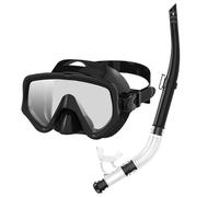 per immersioni e snorkeling - Set da snorkeling con maschera per il viso, design panoramico, maschera subacquea in silicone, per il mare, il nuoto, l'allenamento, la maschera subacquea