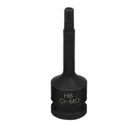 per impatto Hex Socket 1/2 ", punta esagonale per chiave a percussione, bussola esagonale integrata con perno anello di fissaggio serie H (H6)