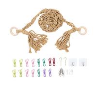 Per impiccagione, per la catena di stoccaggio degli animali ripieni, arredamento per giocattoli per pareti con clip e ganci, per la stanza dei bambini (Giallo)