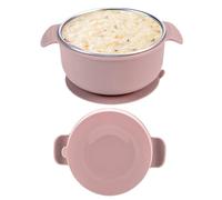 Per In Acciaio Inossidabile Con Coperchio In Silicone - Contenitore Per Alimentazione Antigoccia E Antiscottatura | Snack Isolato Da 6 Pollici Per Lo Svezzamento Guidato Del Bam