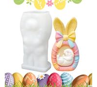 per in silicone, stampo 3D a forma di coniglietto per cioccolato, per cera, per decorazioni pasquali, torte, resina, sapone, cioccolato, caramelle, decorazioni per la