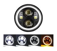 Per Indian Per Scout ABS 2015-2017 Faro Per Moto 1 Pz. 5,75 Pollici 5-3/4" Proiettore Halo Angel Eyes Faro faro del motociclo(Nero)