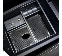 Per Infiniti Q60 2017-2018 Console Centrale Storage Box Organizer - ABS Bracciolo Bin per Veicoli con Guida a Sinistra, Nero