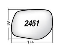 Per Infiniti Q60 da 2017 Vetro di Ricambio Dx per Specchio Retrovisor 174x128mm