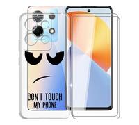 per Infinix Note 30 Cover e 2 Pezzi Pellicola Vetro Temperato, KJYF Transparent Sottile Case Anti-Shock Morbido TPU-Silicone Custodia per Infinix Note 30 (6.78") - Non toccare